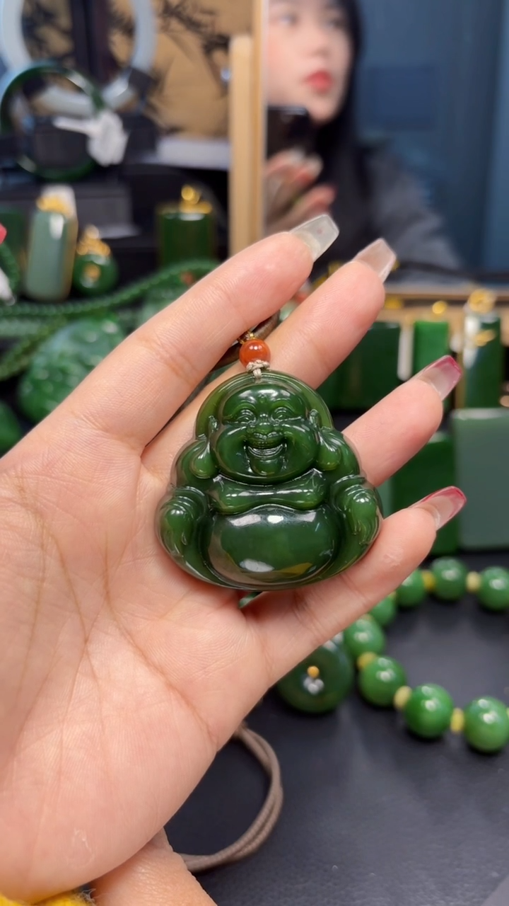 【闪购商品】和田玉（碧玉）吊坠(赠链)未镶嵌1