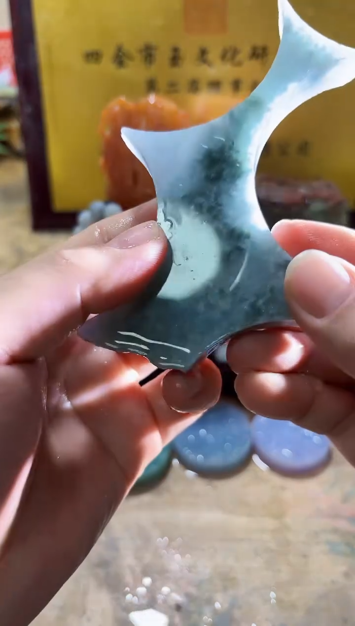 未镶嵌挂件翡翠A货常星7449