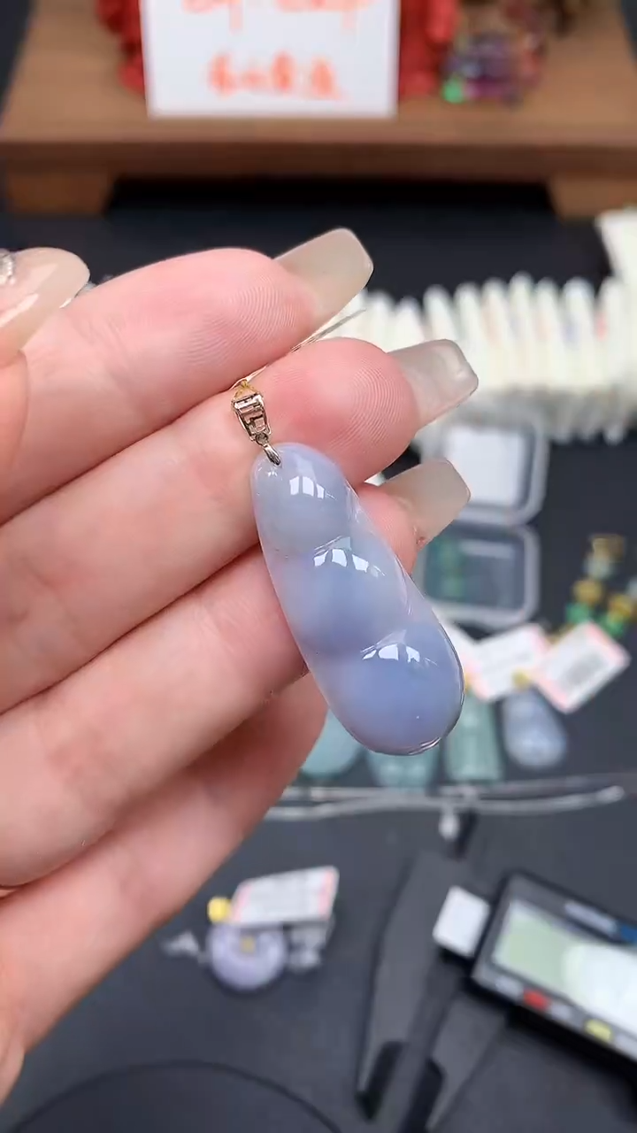 【闪购商品】翡翠吊坠(不含链)18K金镶嵌MS156389