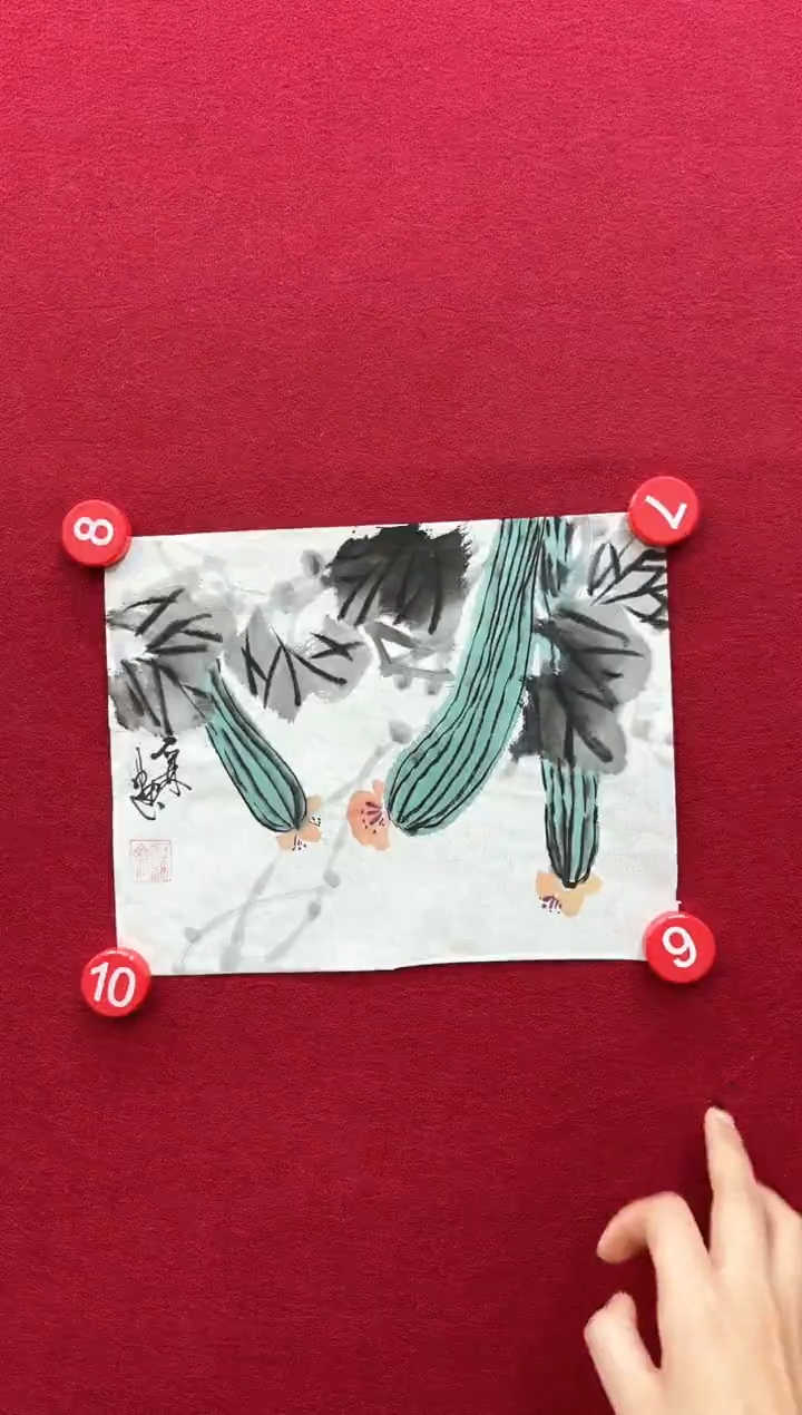 【闪购商品】国画L-石老师-绘画作品-888