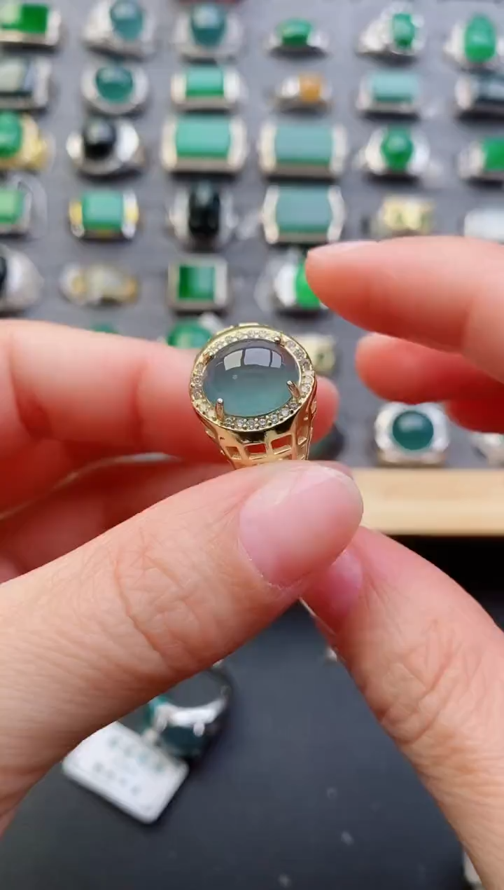 【闪购商品】翡翠戒指银S925镶嵌24324