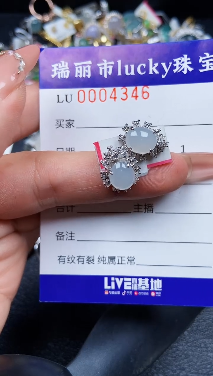 翡翠银S925镶嵌颈饰4346