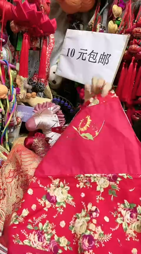 棉红色防水围裙1个
