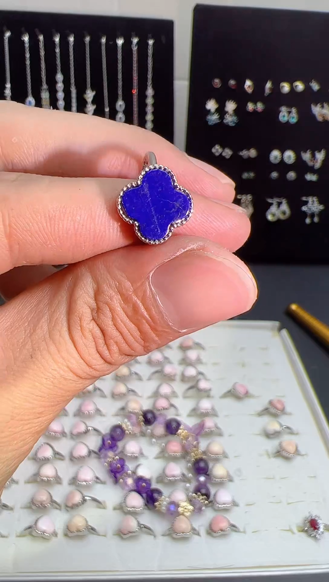 【闪购商品】青金石戒指银S925镶嵌1111112222