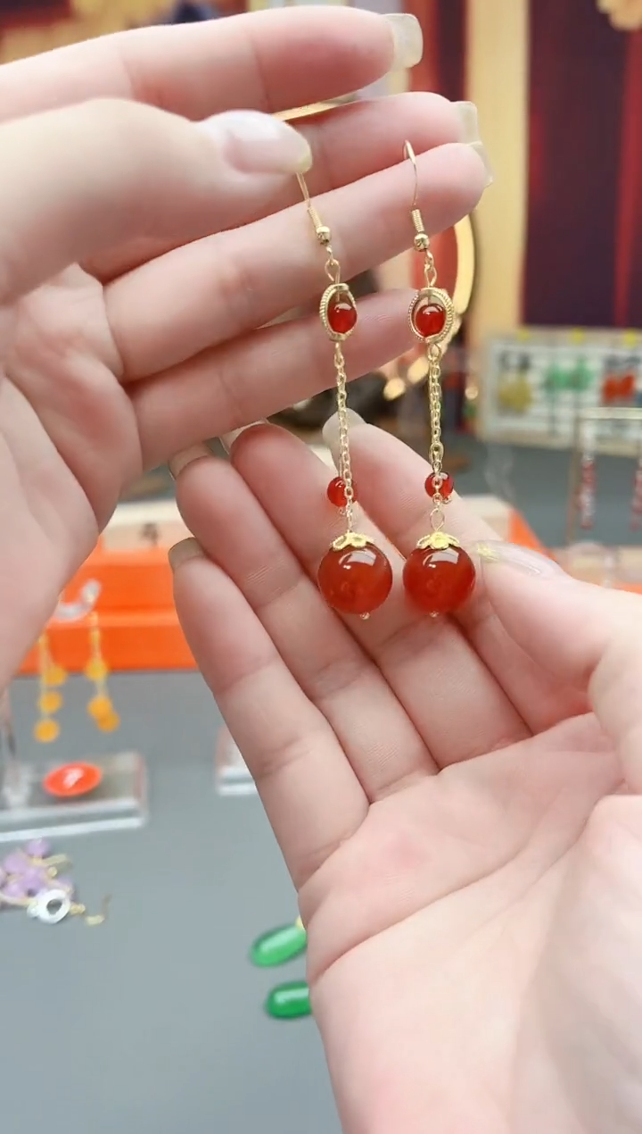 未镶嵌耳钉玛瑙/玉髓331