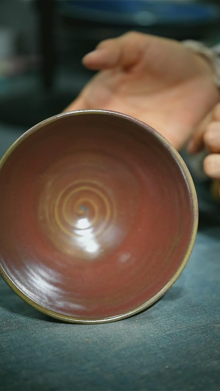 【闪购商品】碗浪鬼釉绘柴烧浪鬼釉绘柴烧碗