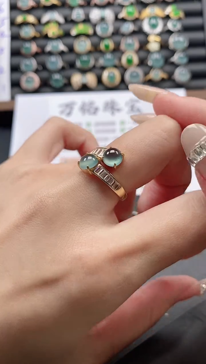 银S925镶嵌戒指翡翠51151