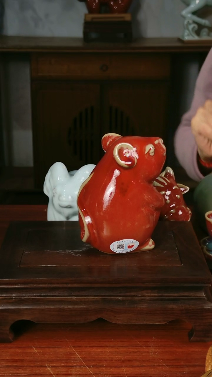 【闪购商品】摆件大宋官窑钧瓷生肖小鼠