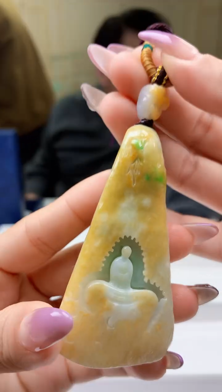 【闪购商品】定制翡翠未镶嵌5060ty-毛货挂件75