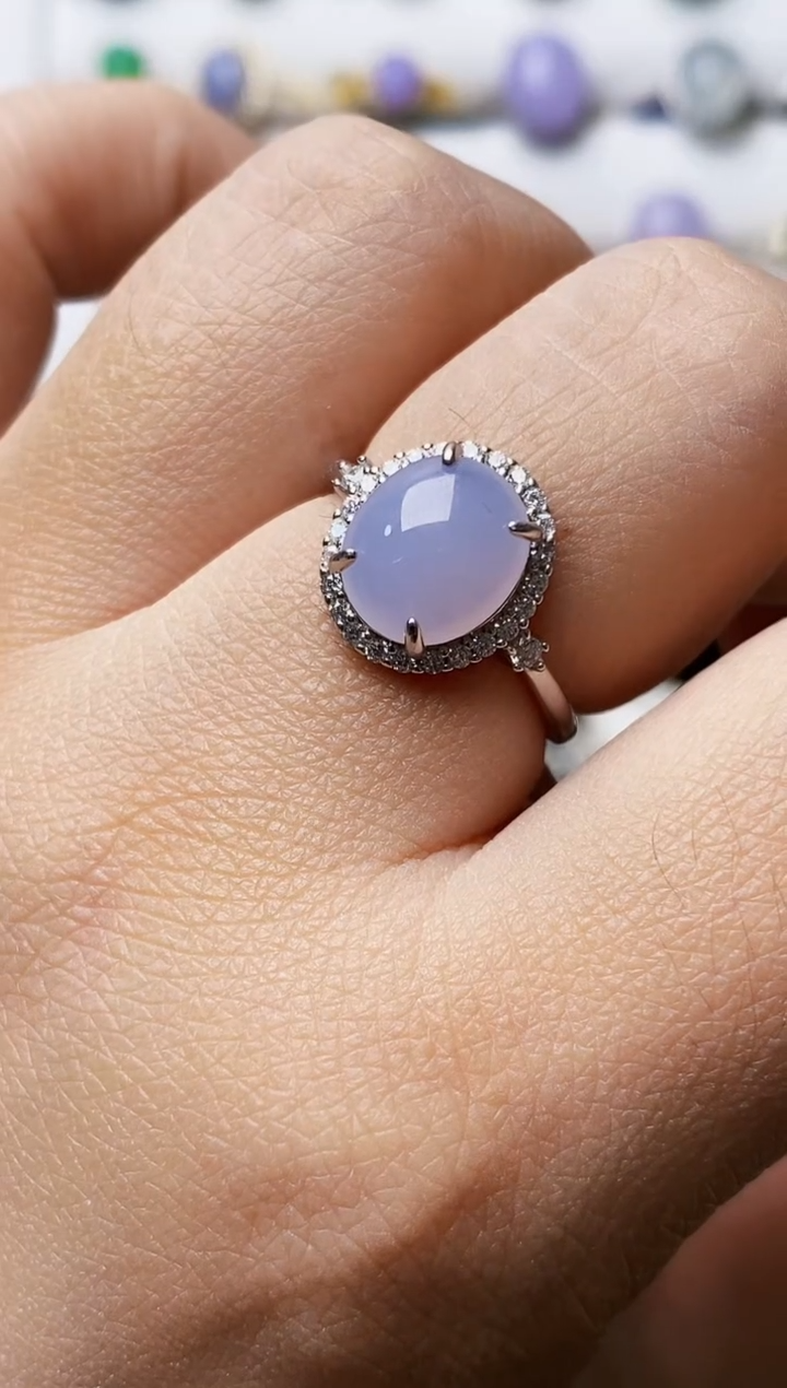 银S925镶嵌戒指翡翠0619