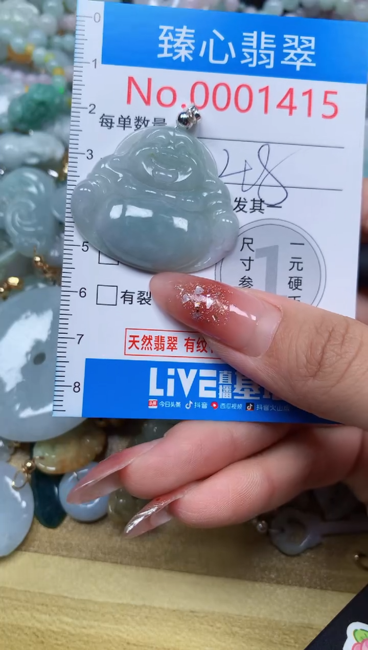 翡翠未镶嵌颈饰含绳000