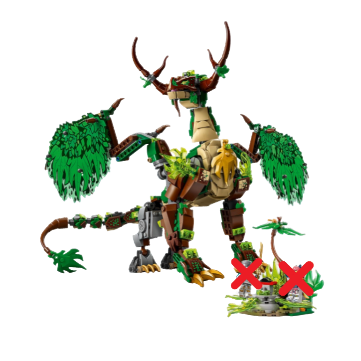 正品f 幻影忍者积木肉包 71859 生命源龙 含盒说无人仔 