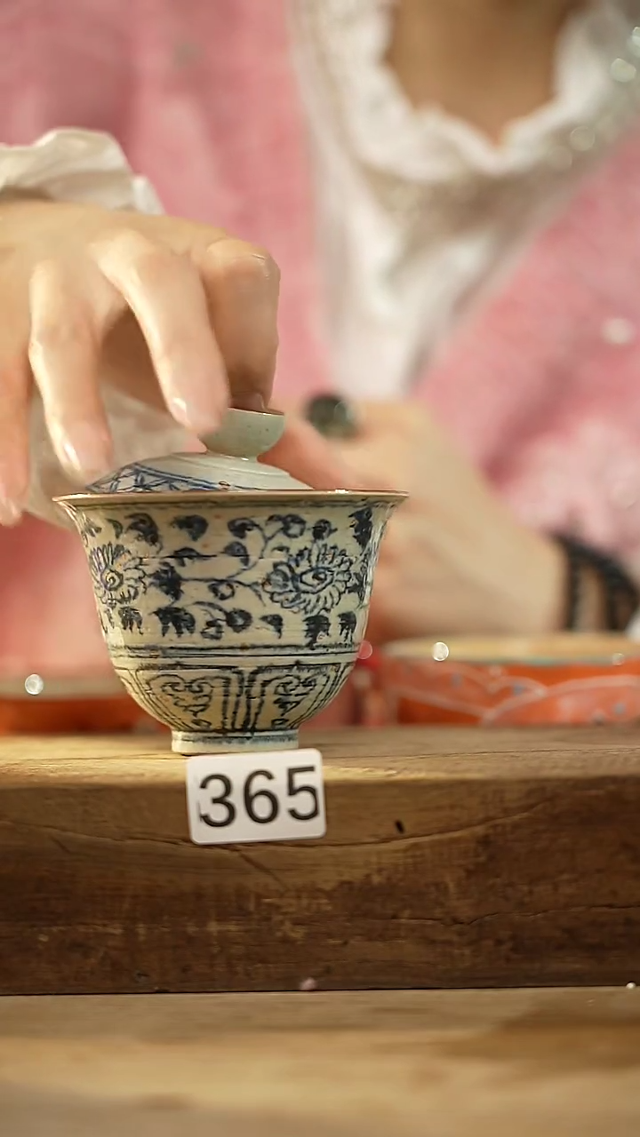 【闪购商品】瓷片尓晓东 设计师款 高古青花  盖碗