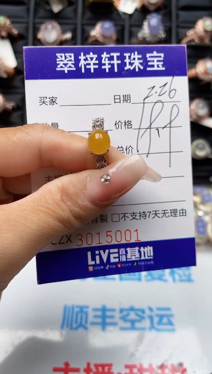 【闪购商品】翡翠戒指银S925镶嵌5001