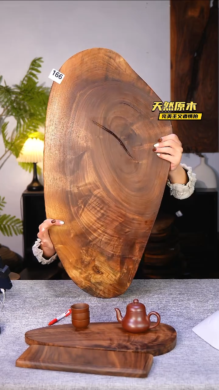 木北美黑胡桃原木.干裂疤结不属于商品质量问题完美主义者慎拍