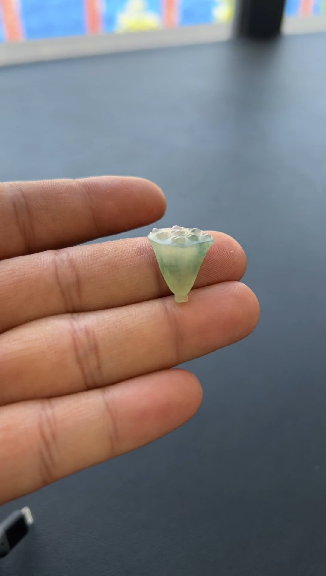 定制翡翠未镶嵌莲蓬