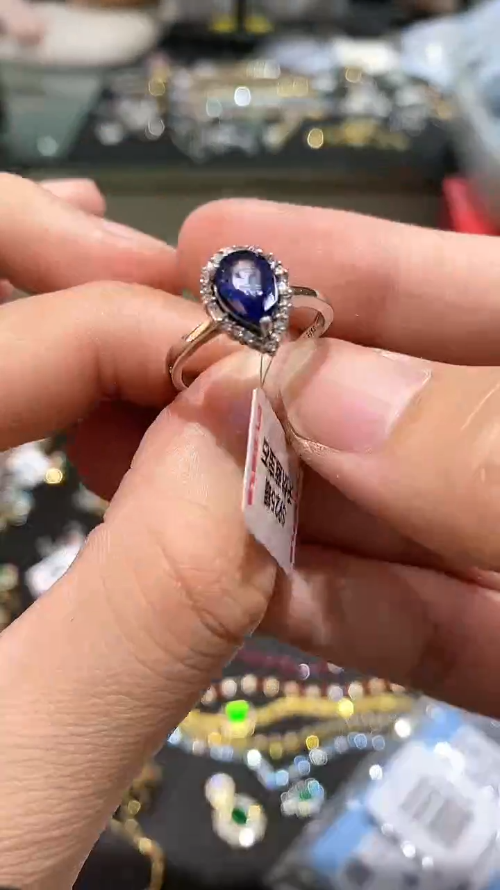【闪购商品】蓝宝石戒指银S925镶嵌戒指