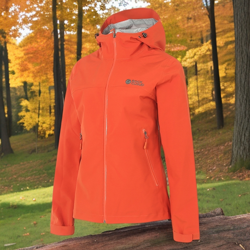 RockCloud/岩云春秋户外休闲防水透气舒适女款连帽防风冲锋衣015