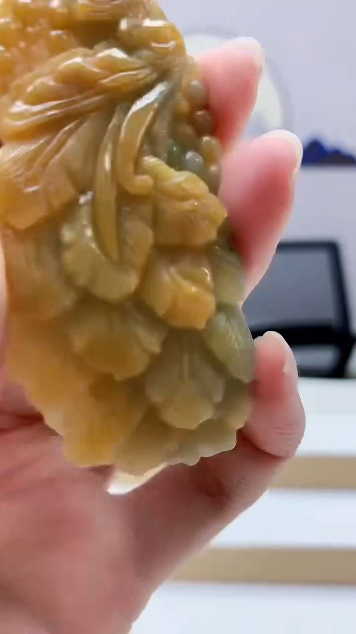 未镶嵌定制翡翠5060zm-毛货挂件凤凰71