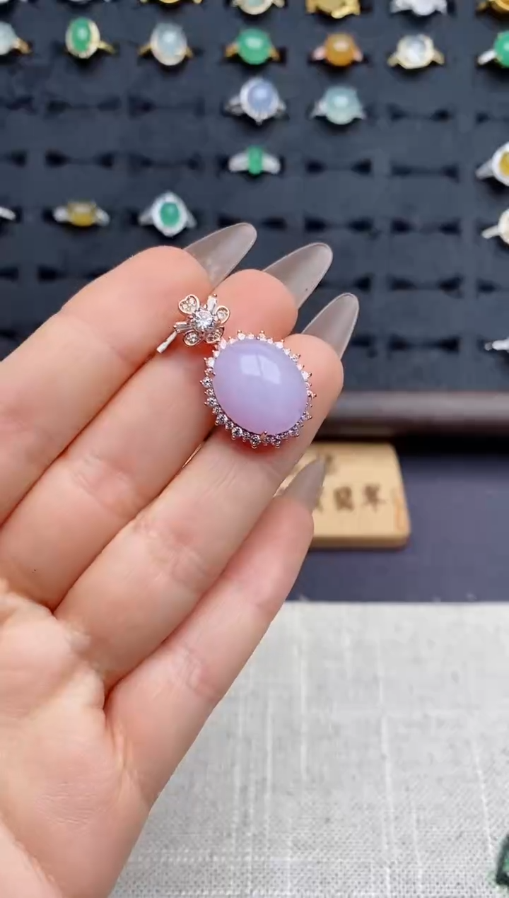 银S925镶嵌戒指翡翠.