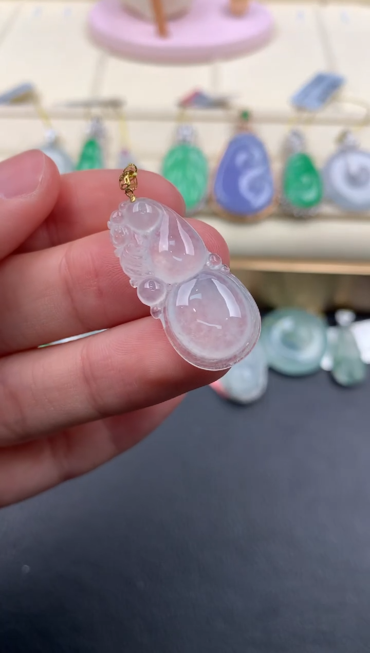 【闪购商品】翡翠颈饰18K金镶嵌Q499       