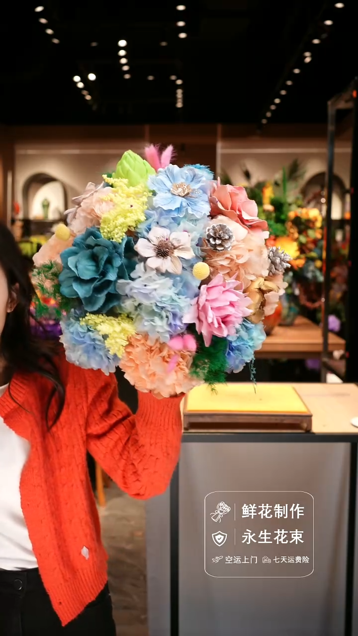 手工艺品琉璃手工花器花束空运包邮送货上门-以图片为准