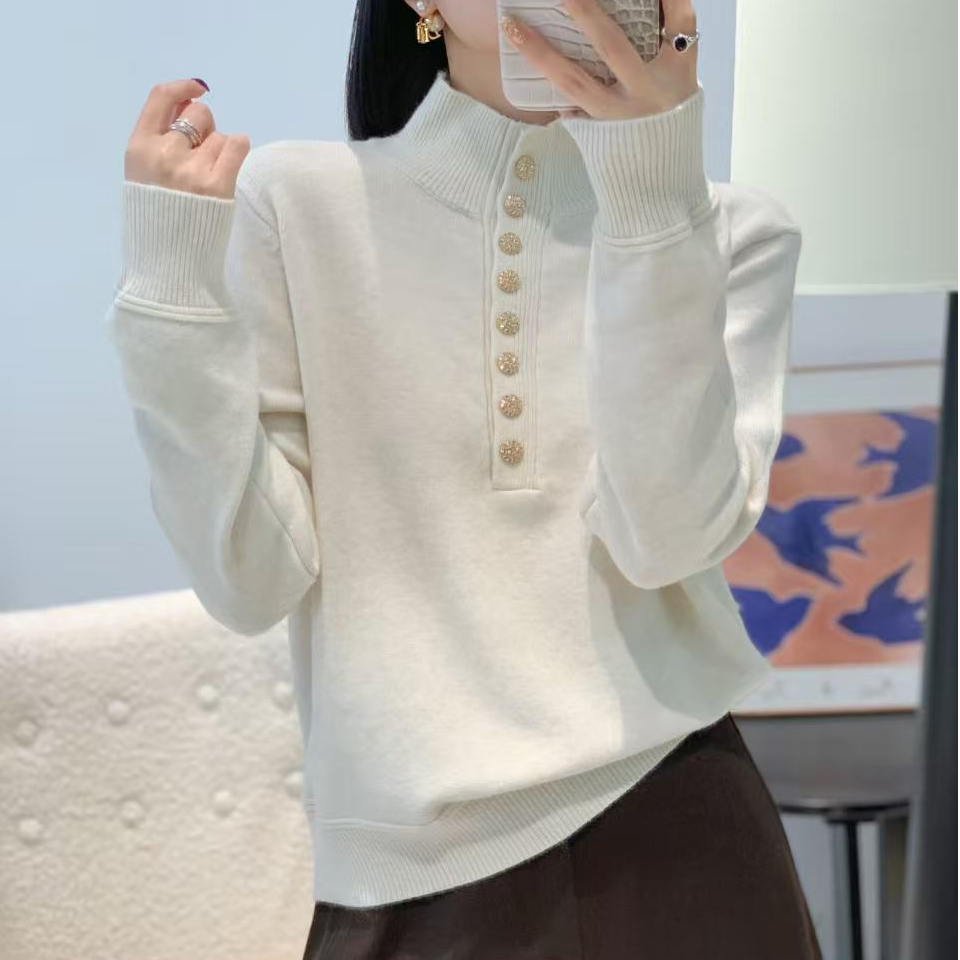 【卡蔻】25151半金扣打底衫（衣长58左右）