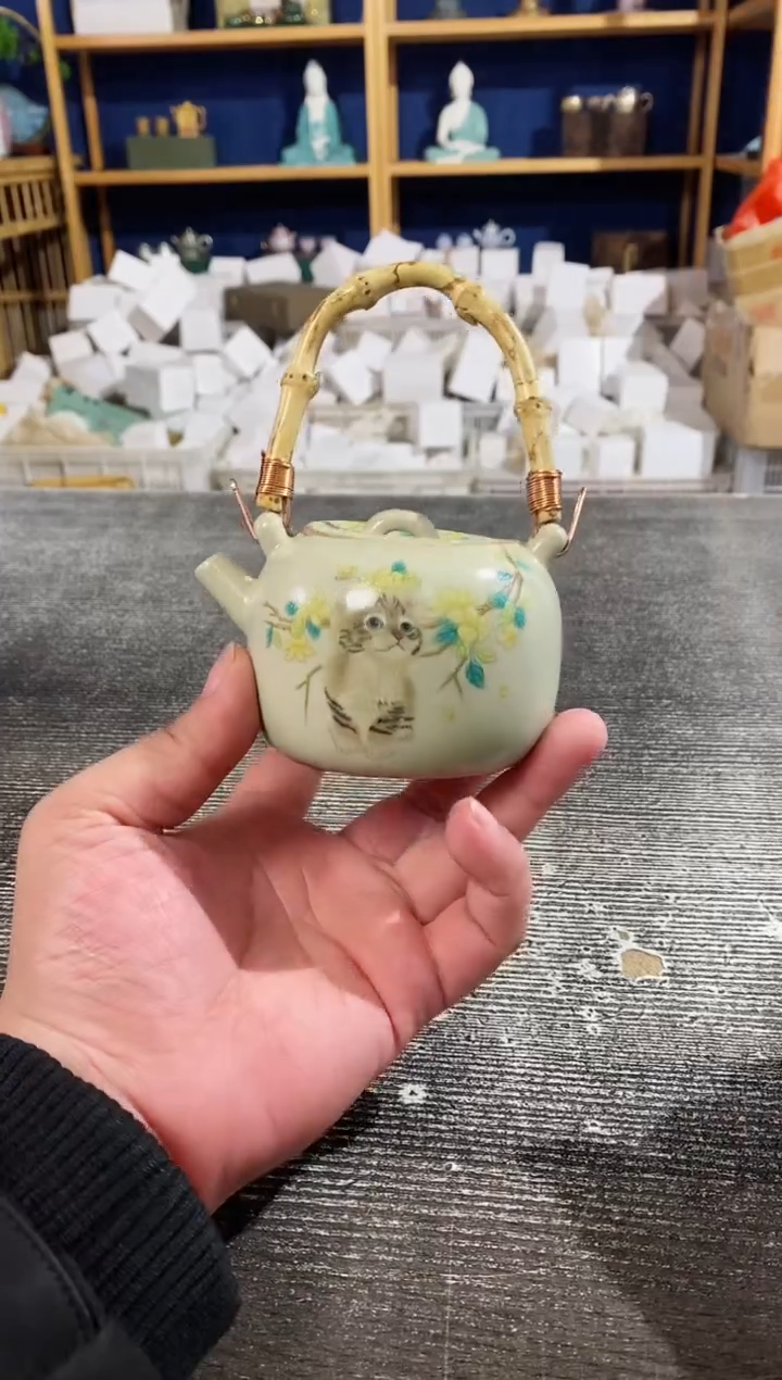 【闪购商品】其他黄汝猫咪提梁壶