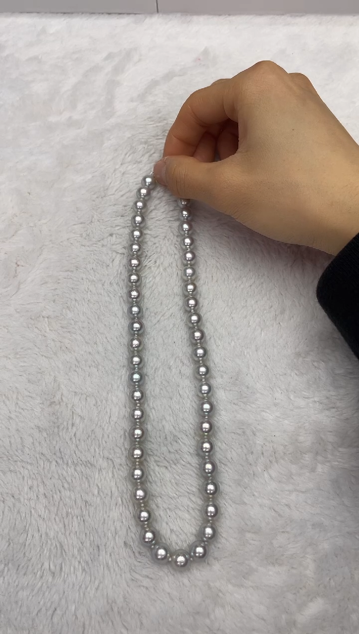 【闪购商品】海水珍珠颈饰未镶嵌AK真多麻8.5-9mm(多样性发一)