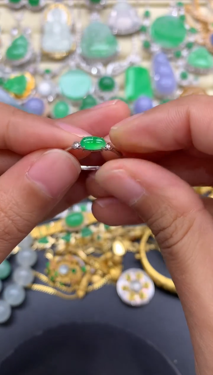 【闪购商品】翡翠戒指18K金镶嵌251-中国好珍宝