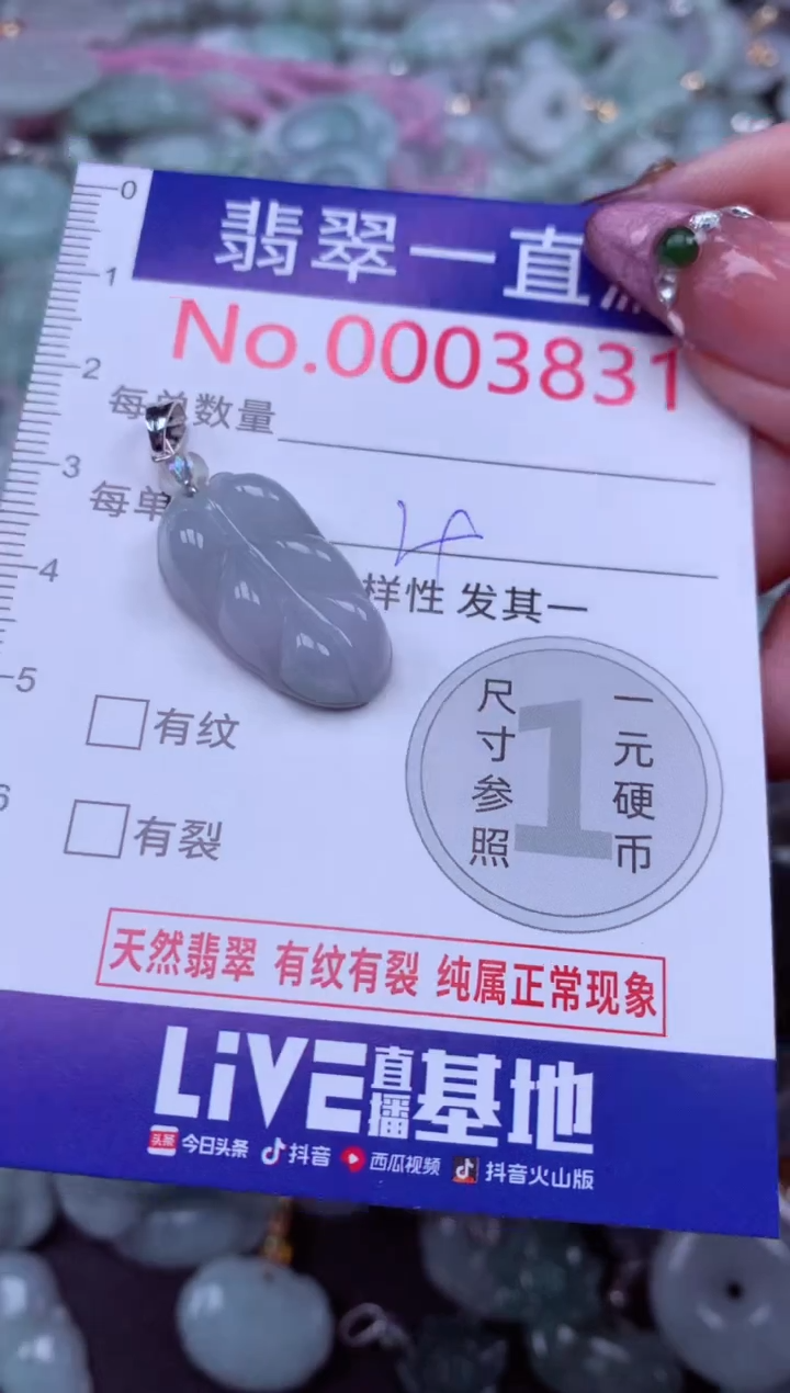 吊坠(不含链)未镶嵌翡翠3831