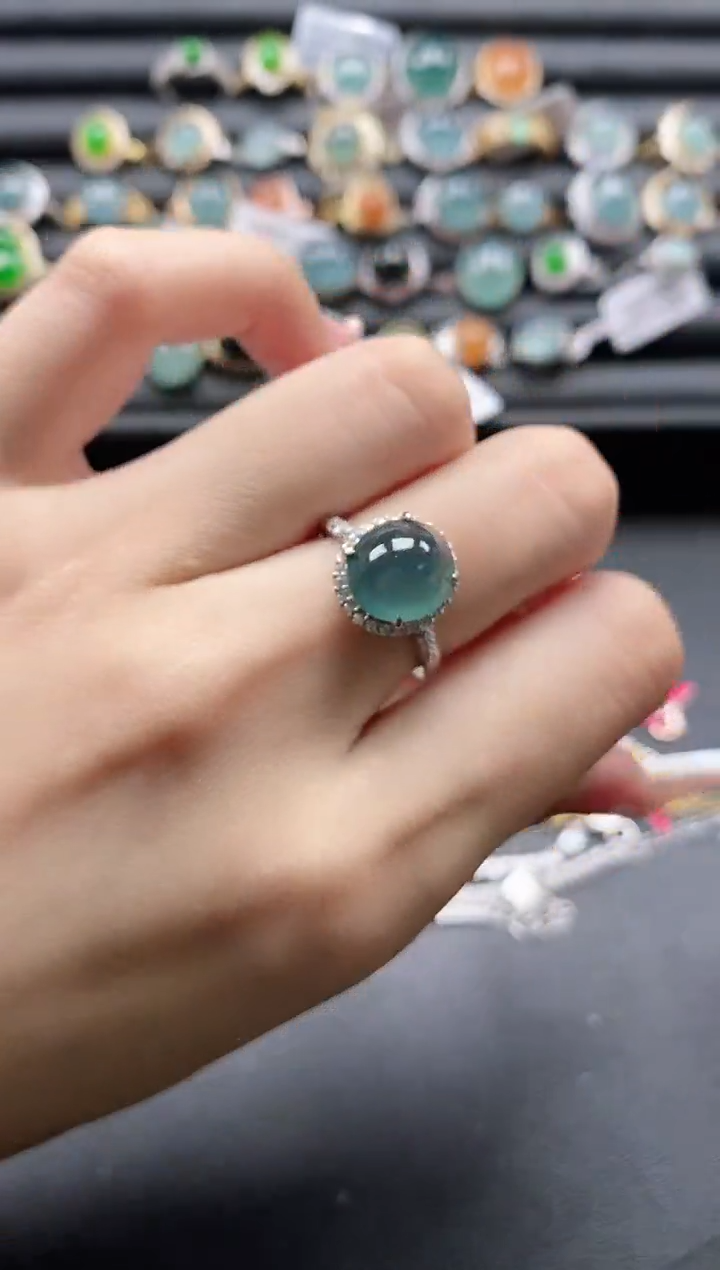【闪购商品】翡翠戒指银S925镶嵌1111