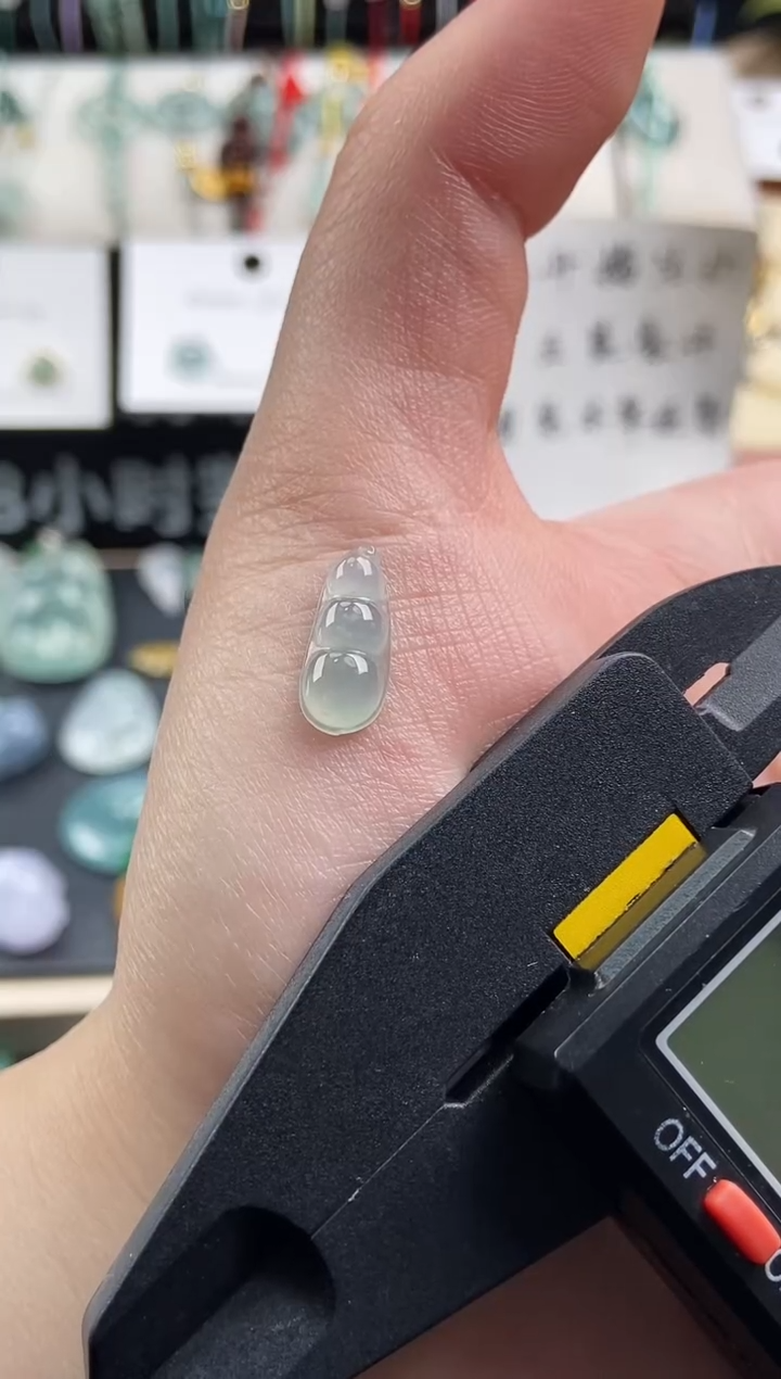 翡翠未镶嵌颈饰福豆