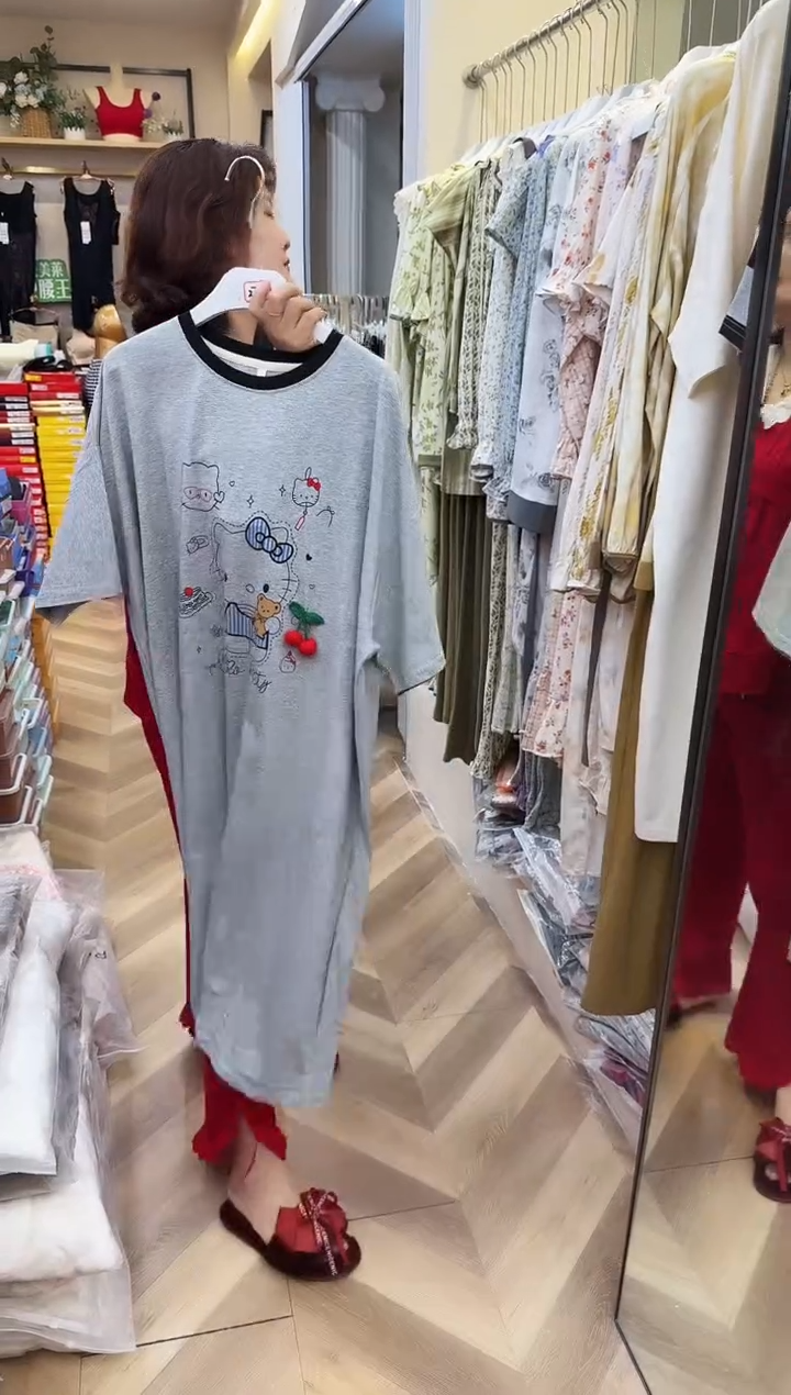 棉半袖睡裙160斤以下