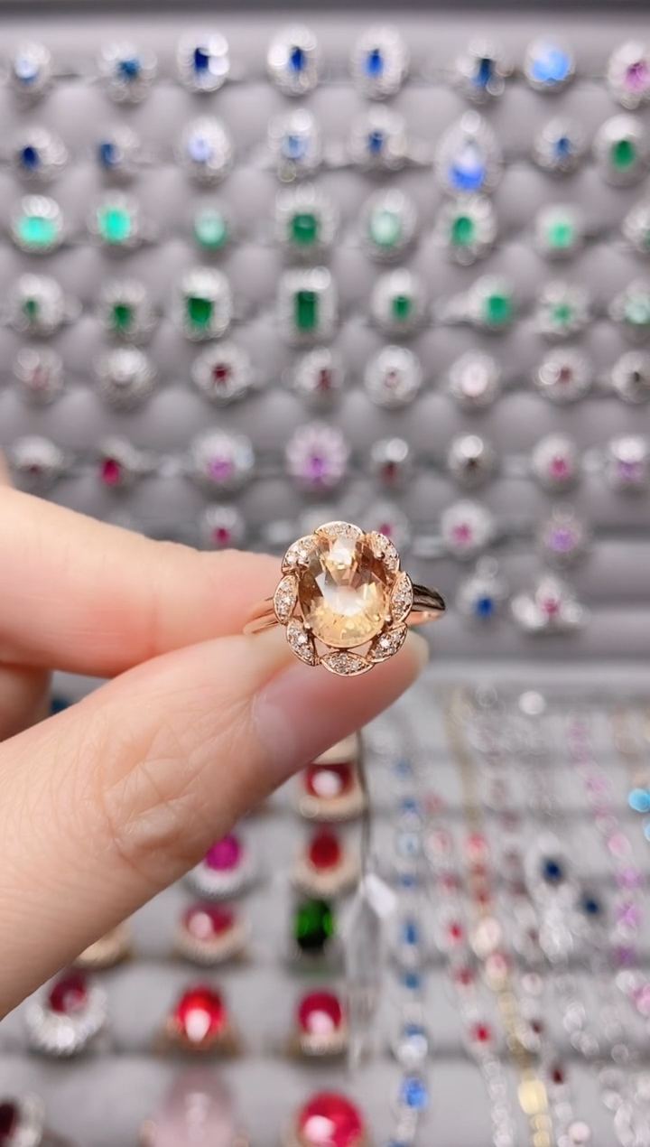 【闪购商品】碧玺18K金戒指18K金镶嵌.