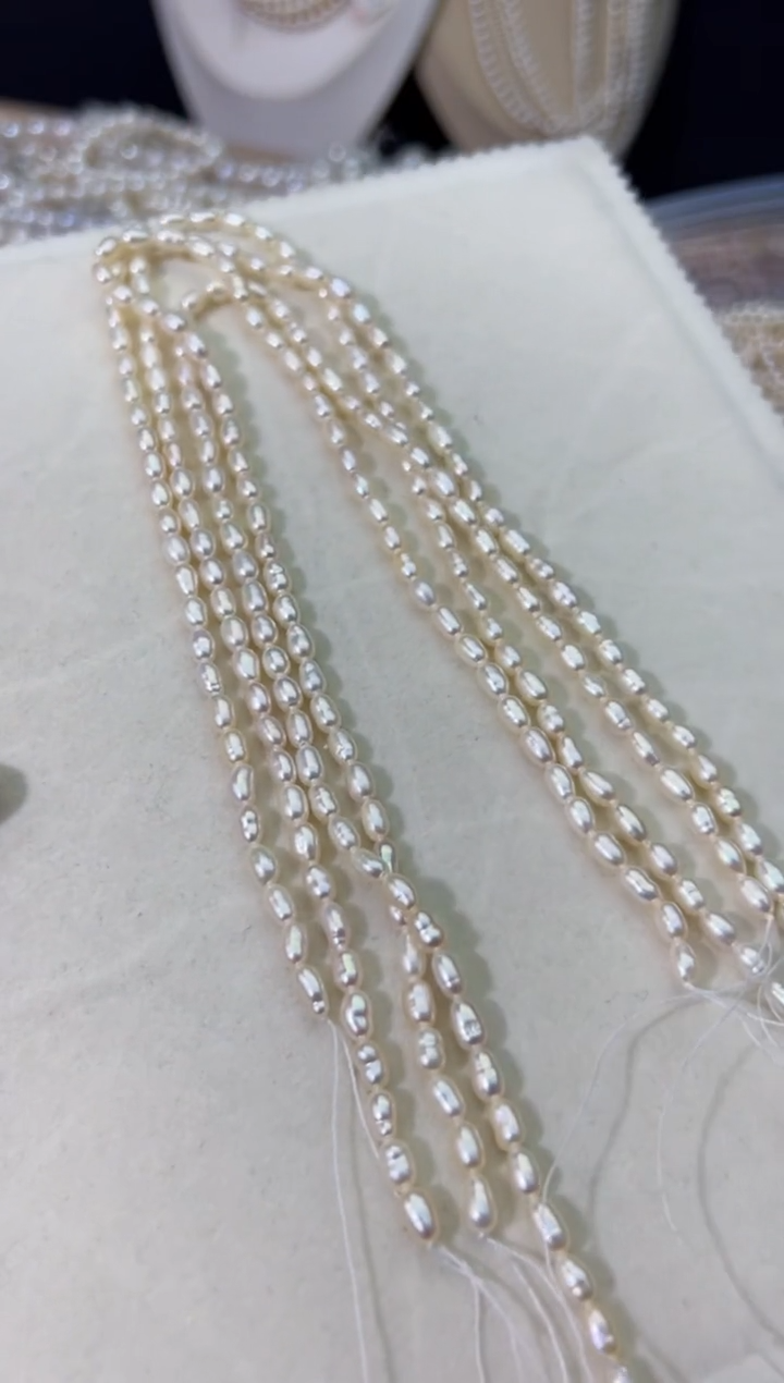 【闪购商品】淡水珍珠5未镶嵌强光*珍珠项链3/4mm