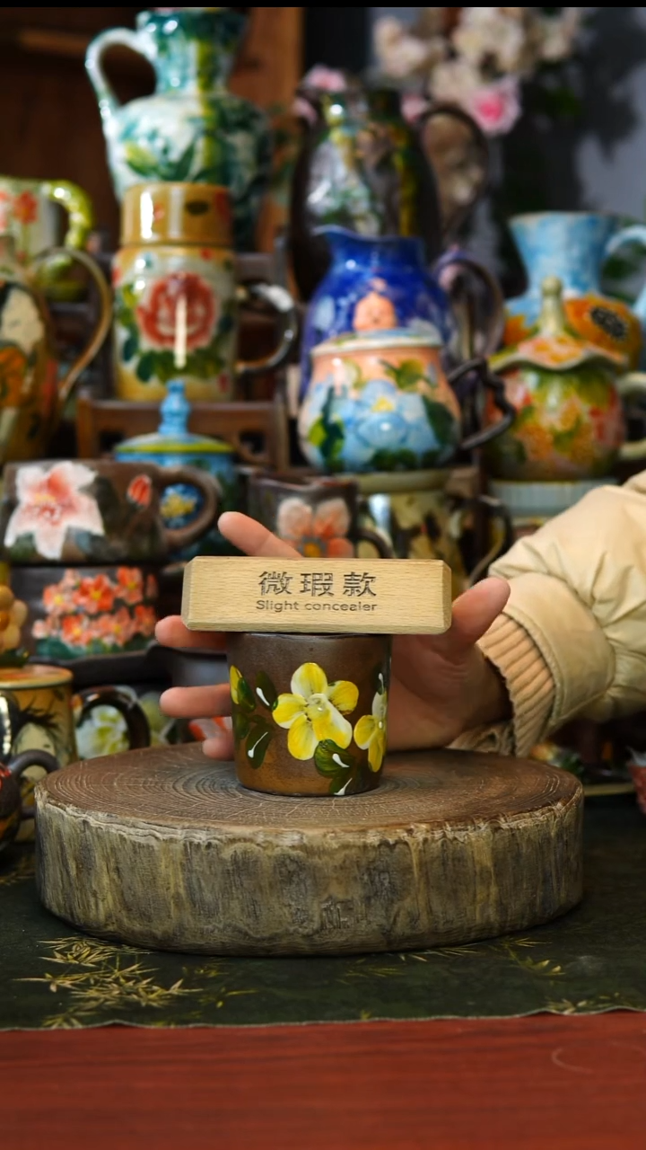 陶瓷25微瑕景德镇手工手绘釉下彩陶瓷