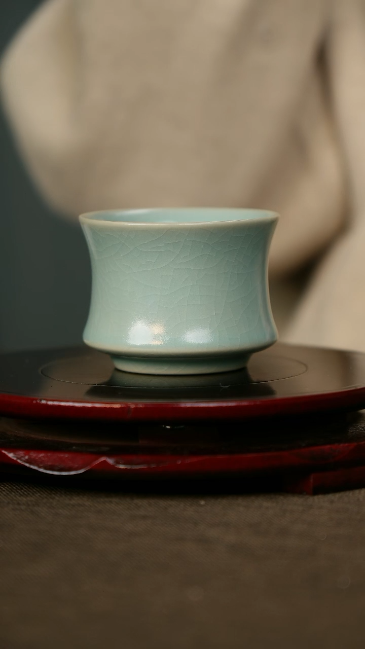 全品 束腰杯 支钉烧 仿古釉