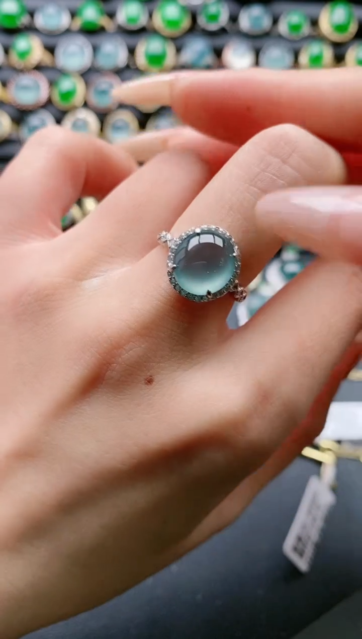 【闪购商品】翡翠戒指银S925镶嵌11111111