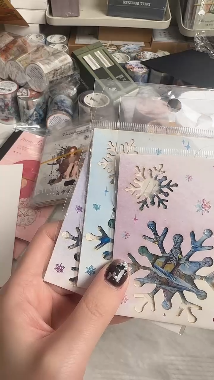 1-3 冰晶雪景贴纸 随机3款