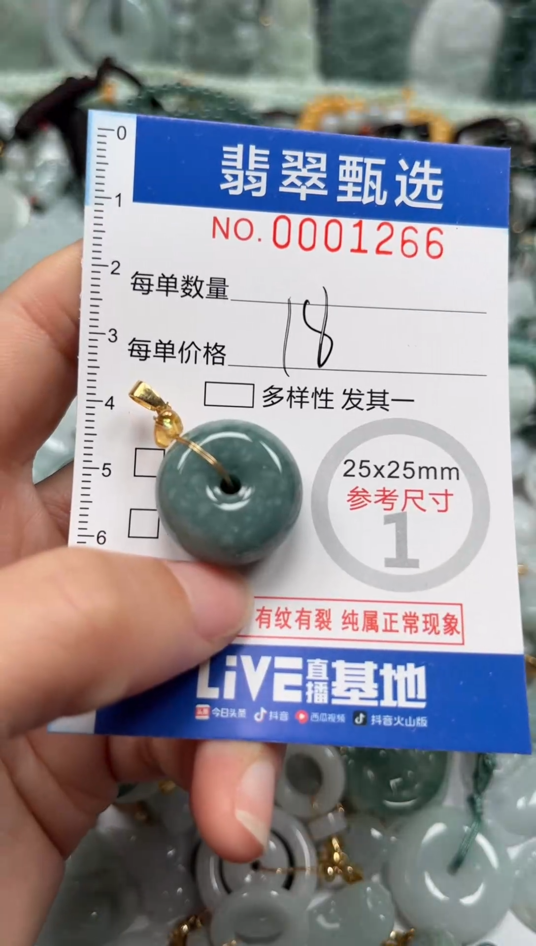 【闪购商品】翡翠颈饰未镶嵌00..1266