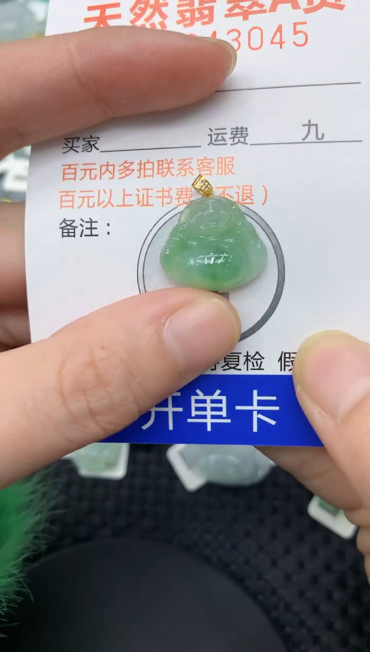【闪购商品】翡翠颈饰18K金镶嵌11111111