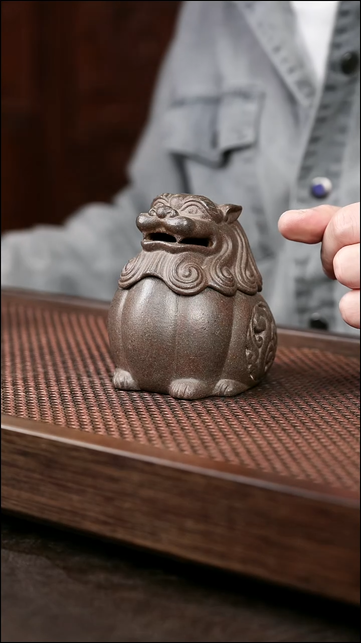 茶壶紫砂岩中泥狮子香炉