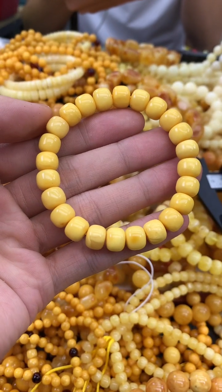 裸石蜜蜡未镶嵌手串