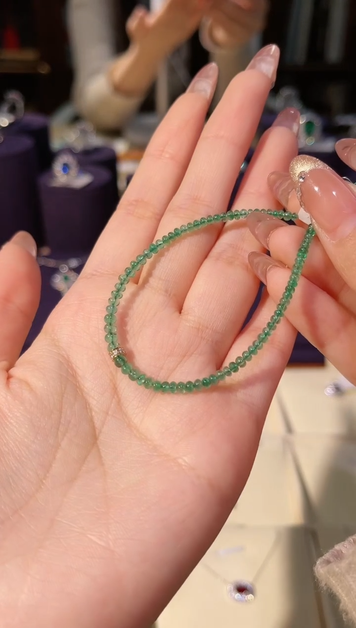 【闪购商品】祖母绿手链18K金镶嵌祖母绿手链