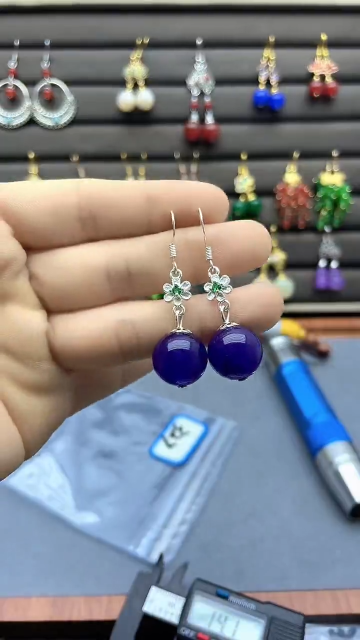 【闪购商品】水晶耳饰银S925镶嵌327000