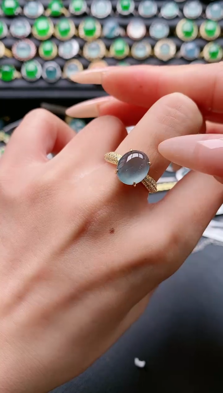 【闪购商品】翡翠戒指银S925镶嵌11111