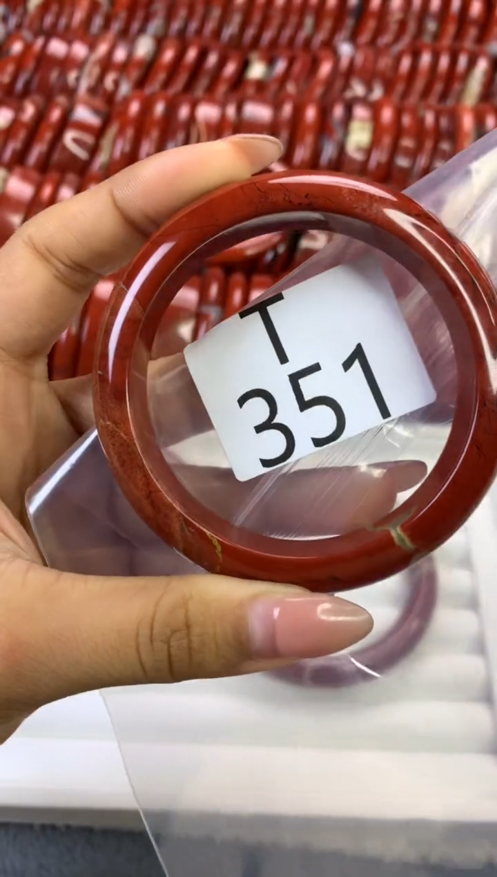 【闪购商品】碧石红碧石手镯未镶嵌351-56+