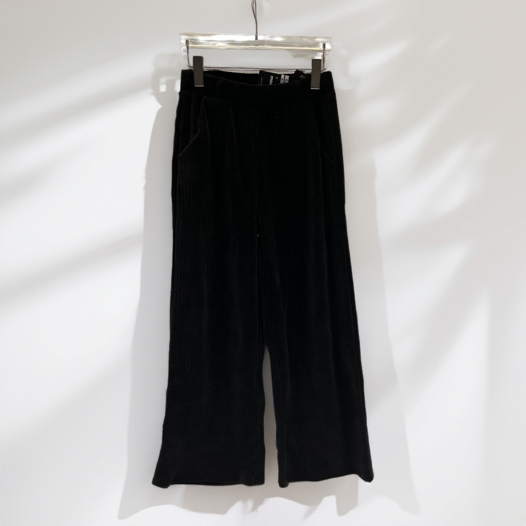 max高腰常规款直筒秋冬厚款宽松休闲阔腿裤