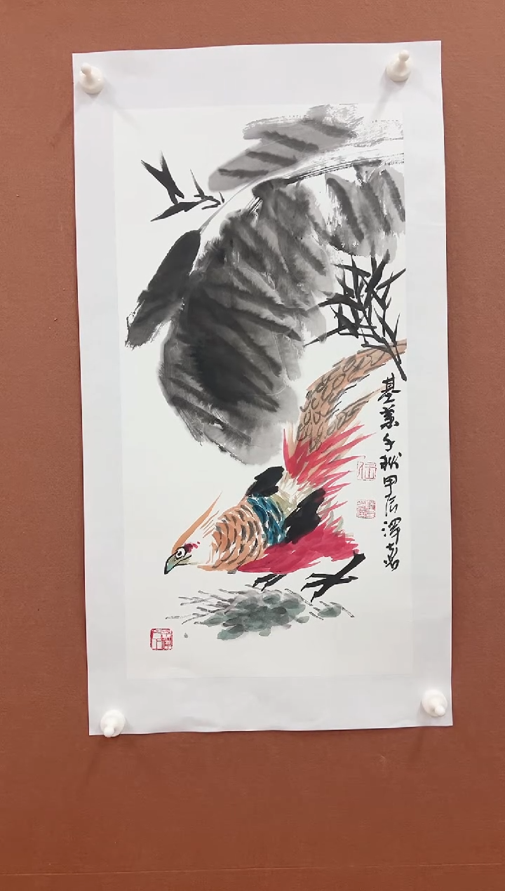 国画王泽喜2平尺花鸟